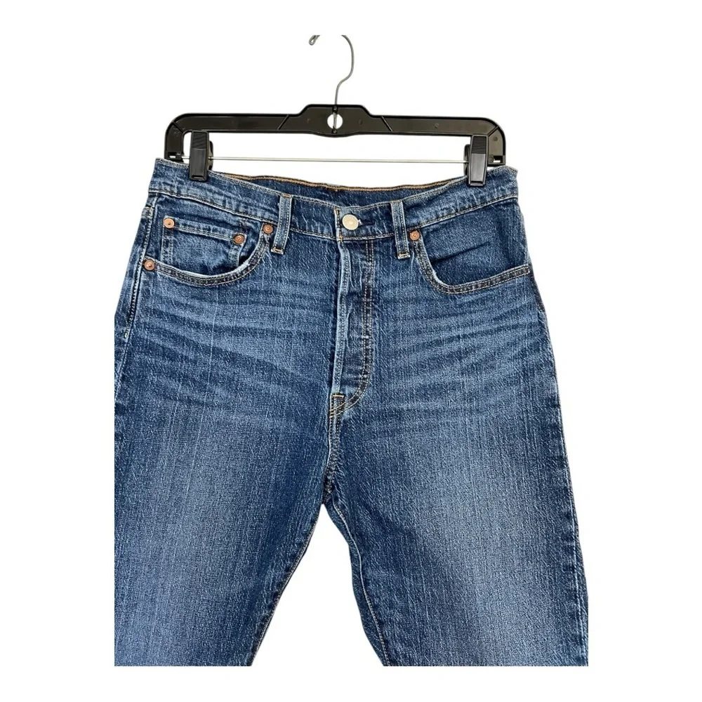 Levi's 501 Blue Skinny Fit Jeans with Classic Denim Wash Size S